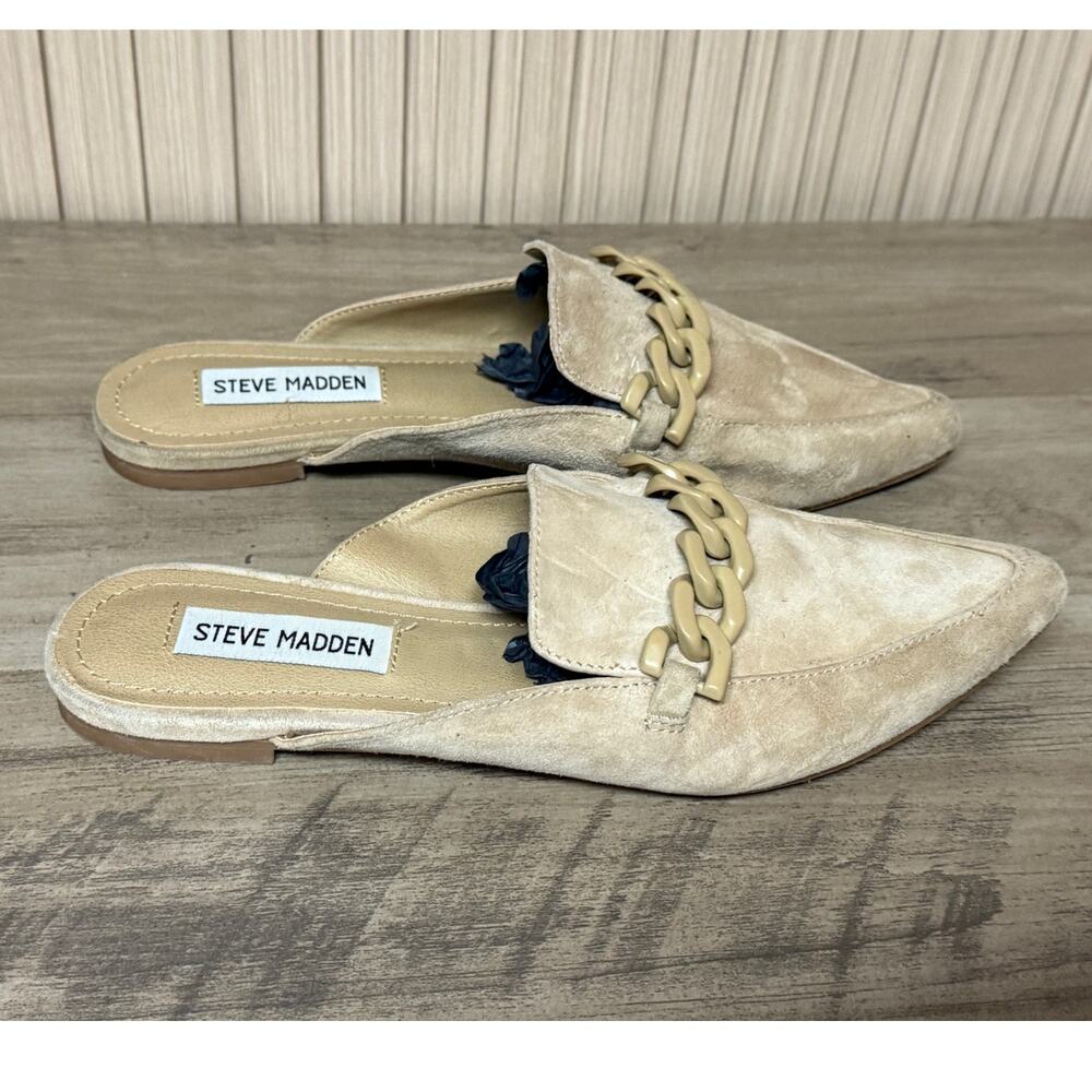 Steve Madden Almah Leather Suede Flat Mule Women’s Size 7M - Picture 5 of 11